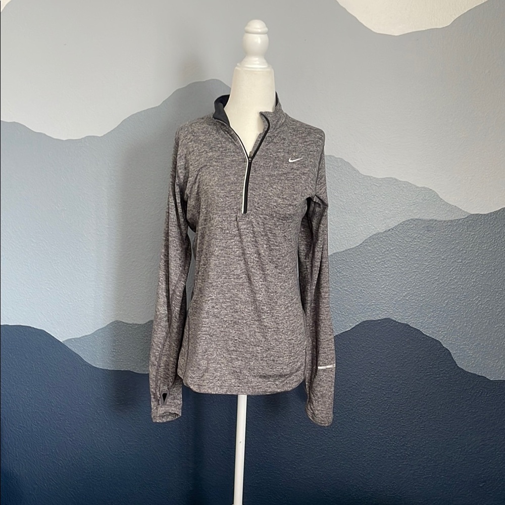 Nike Gray Quarter-Zip Pullover